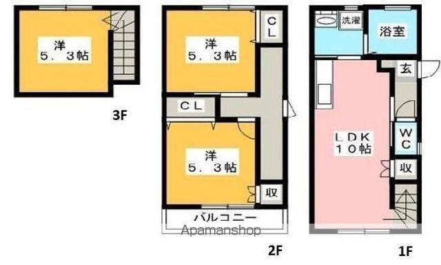 MODERN PALAZZO 六本松 B(3LDK/2階)の間取り写真