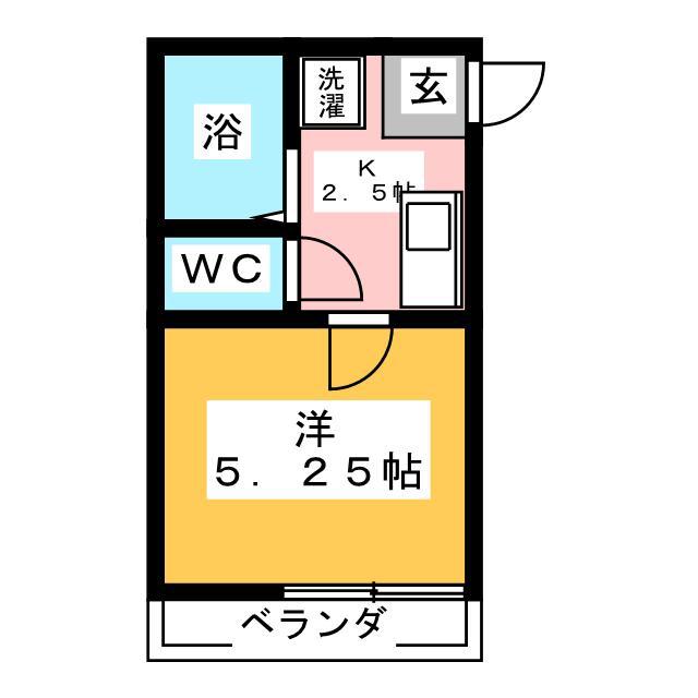 アネスタ21(1K/1階)の間取り写真
