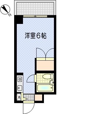 トップ川崎第5(ワンルーム/6階)の間取り写真
