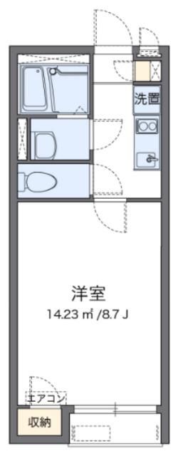 レオネクスト三愛(1K/1階)の間取り写真