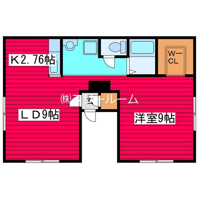 クラブリバティー平岸(1LDK/4階)の間取り写真