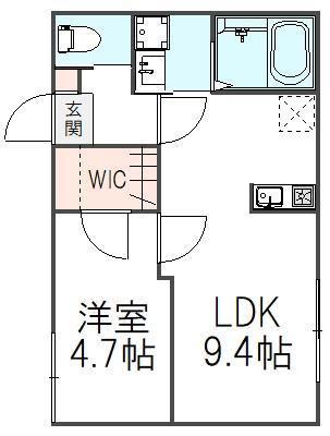 スマートシティ明大前(1LDK/2階)の間取り写真