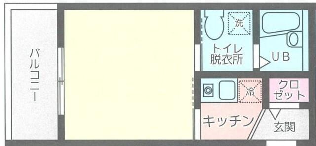 ランドヒルズ鴨居(1K/2階)の間取り写真