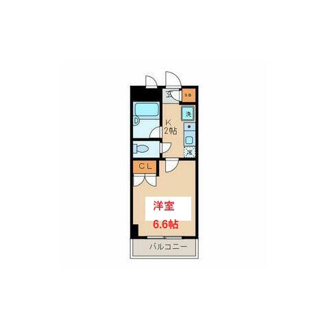 シンフォニー森ヶ崎(1K/2階)の間取り写真