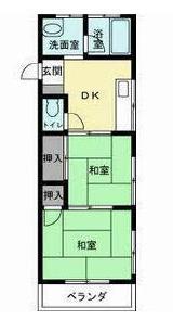 BCASA川口新井宿RE-BORN(2DK/2階)の間取り写真