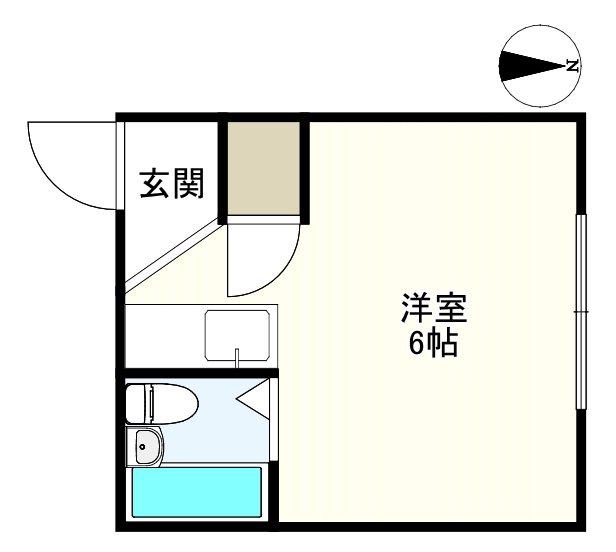新深江ハイツ(ワンルーム/1階)の間取り写真
