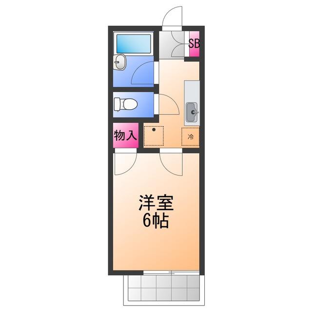NM・SEPT(1K/1階)の間取り写真