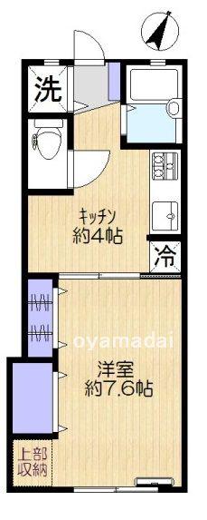黒澤荘(1K/2階)の間取り写真