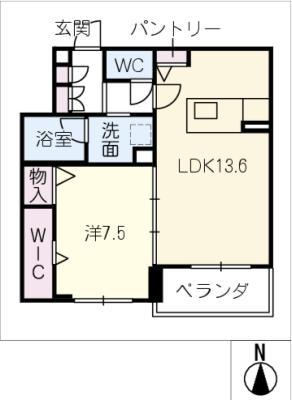 ベレオ平芝(1LDK/3階)の間取り写真