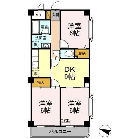 メゾンラーク(3DK/2階)の間取り写真