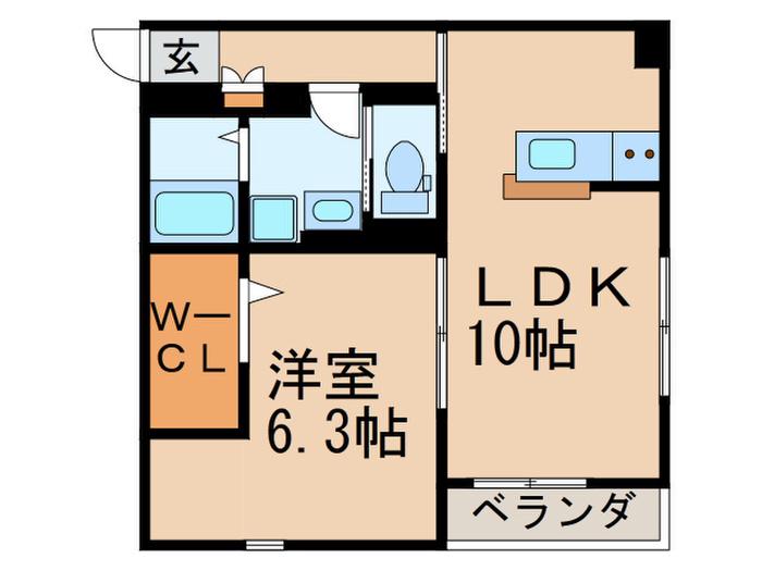 ラ・フォリア成城(1LDK/3階)の間取り写真