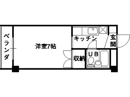 ハイツセーラム(1K/2階)の間取り写真