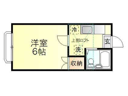 アークベース金剛沢(1SK/1階)の間取り写真