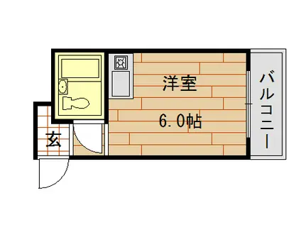 アリーヴェデルチ小阪(ワンルーム/5階)の間取り写真