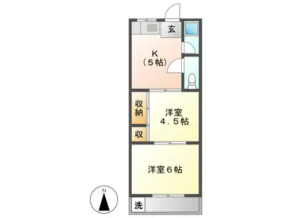 野田マンションD棟(2K/3階)の間取り写真