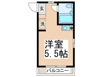 三新ビル(ワンルーム/2階)の間取り写真