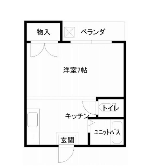 リトルハイツNO.7(1K/2階)の間取り写真