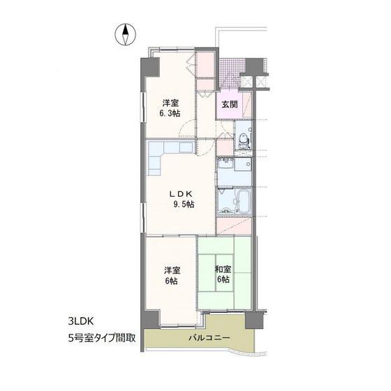 セントラルパレス(3LDK/4階)の間取り写真
