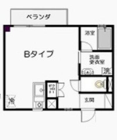 シアトル(ワンルーム/4階)の間取り写真