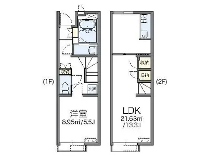 レオネクストメゾン サカタ(1LDK/1階)の間取り写真