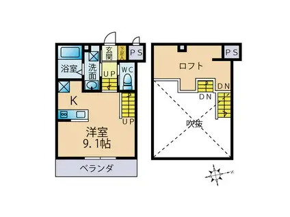 SKIP SQUARE SAKIOKA(ワンルーム/1階)の間取り写真