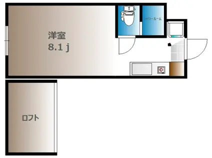レスポワール福渡(ワンルーム/2階)の間取り写真