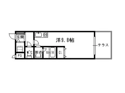 メゾンリュートII(ワンルーム/2階)の間取り写真