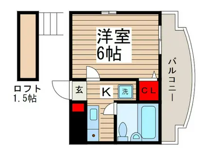 ジュネパレス長谷川(1K/8階)の間取り写真