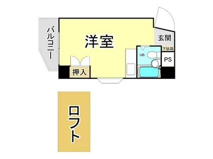 プレアール片野II(ワンルーム/4階)の間取り写真