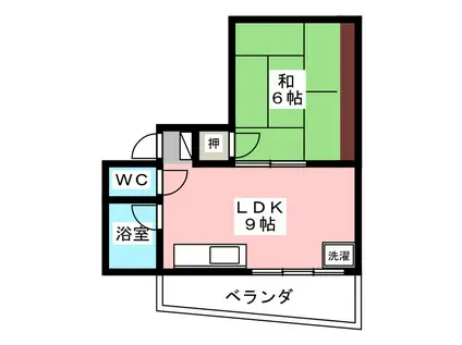 コスモピアビル(1LDK/3階)の間取り写真