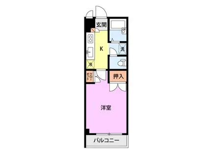 メゾンヒカリ(1K/3階)の間取り写真