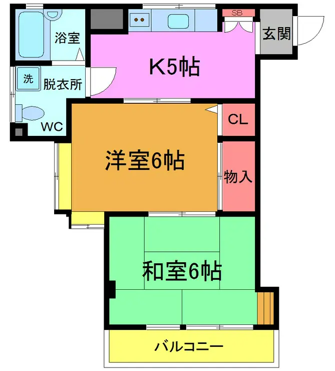 本中山ハイム 2階階 間取り