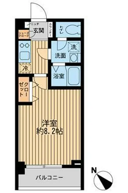 エコロジー都立大学レジデンス 2階階 間取り