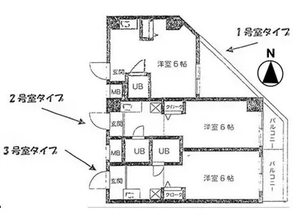 橋本大河原ビル(1K/4階)の間取り写真