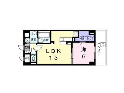 YS STATE 天王台(1LDK/4階)の間取り写真