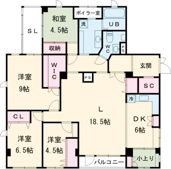ネオ21(4LDK/2階)の間取り写真