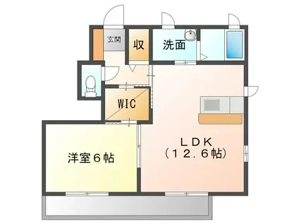 U.T.S.金栄(1LDK/1階)の間取り写真