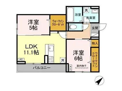 D-ROOMCVIII(2LDK/3階)の間取り写真