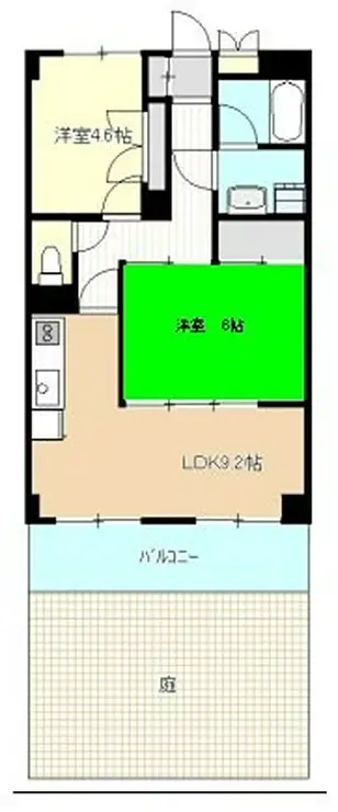 ハイラーク矢部 1階階 間取り