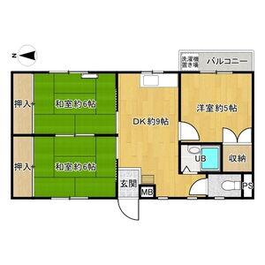 西町ロイヤルマンション(3LDK/2階)の間取り写真
