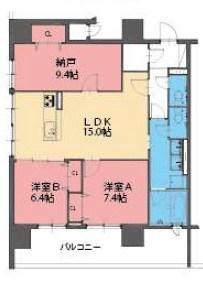 さくらHILLS ROKUBAN PLATINUM RESIDENCE(3LDK/13階)の間取り写真