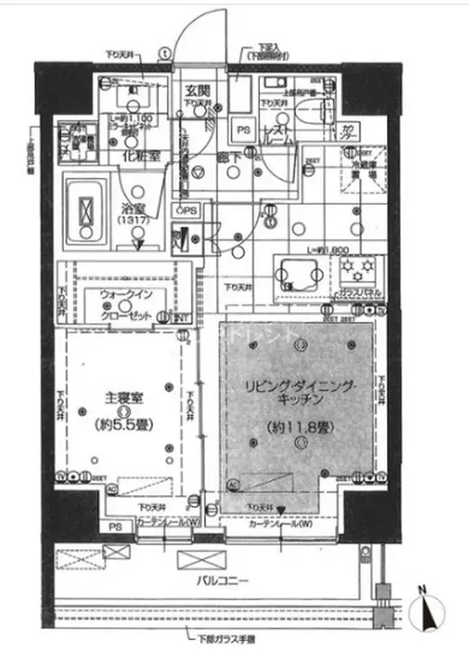 ピアース南麻布 8階階 間取り