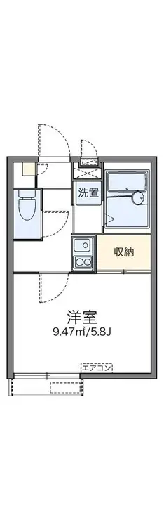 レオパレスベルサリーゼ 2階階 間取り