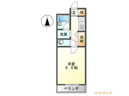 アメニティハイム(1K/1階)の間取り写真