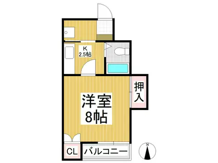 メゾンAK(1K/1階)の間取り写真