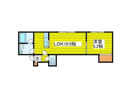 VILLA・POPOLOII(1LDK/2階)の間取り写真
