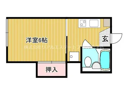 トープ野村(1K/2階)の間取り写真