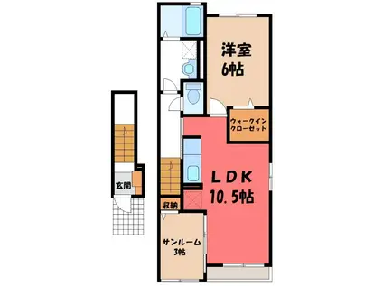 ル・グラン太田 I(1LDK/2階)の間取り写真