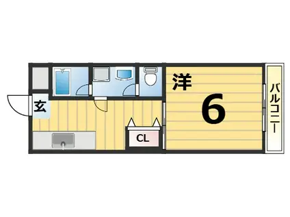 プレアール西神戸II(1DK/1階)の間取り写真
