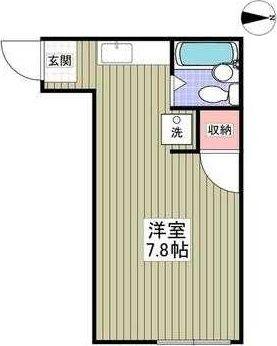 アクセス湘南(ワンルーム/2階)の間取り写真